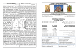 October 26, 2014 / Octubre 26, 2014 Thirtieth Sunday in Ordinary