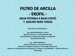 5- Presentacion FILTRO de arcilla EKOFIL 2014 - REnH20