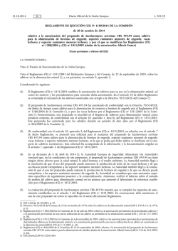 REGLAMENTO DE EJECUCIÓN (UE) No 1109/•2014 DE - BOE.es