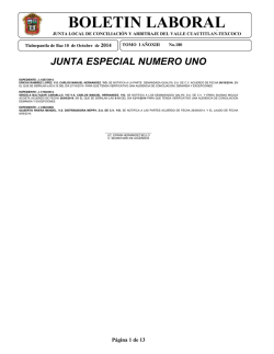 boletin laboral - Junta Local de Conciliación y Arbitraje del Valle