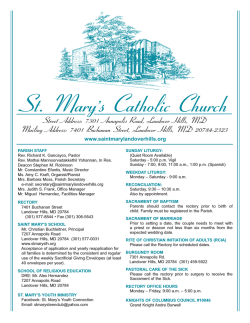 St. Marys Catholic Church Street Address: 7301 - Seek And Find