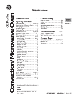 Convection/Microwave Oven