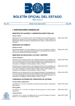 Sumario del BOE núm 253 de Sábado 18 de octubre de - BOE.es