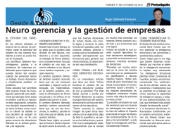 Neuro gerencia y la gestión de empresas