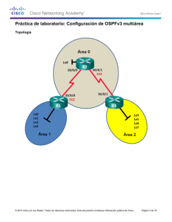 Práctica de laboratorio: Configuración de OSPFv3 multiárea