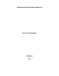 corporaci&oacute;n universitaria remington estatuto profesoral medell&iacute;n 2014