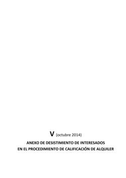 V (octubre 2014) ANEXO DE DESISTIMIENTO DE INTERESADOS