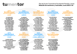 Lista mentores 2011-12 - Facultad de Filosofía y Letras