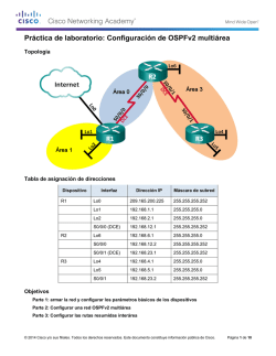 Práctica de laboratorio: Configuración de OSPFv2 multiárea