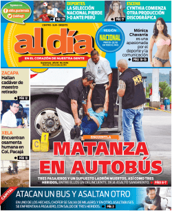 ATACAN UN BUS Y ASALTAN OTRO - Al día