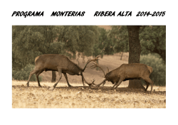 PROGRAMA MONTERIAS RIBERA ALTA 2014-2015