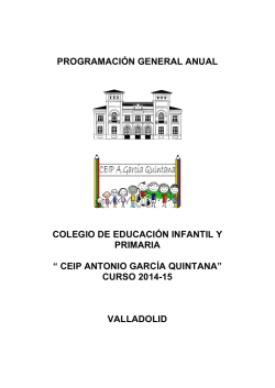 PROGRAMACIÓN GENERAL ANUAL - AMPA CEIP Antonio García