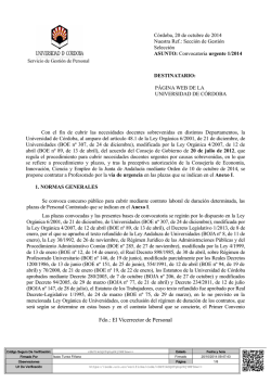 Convocatoria para la contrataci&oacute;n urgente de profesorado sustituto