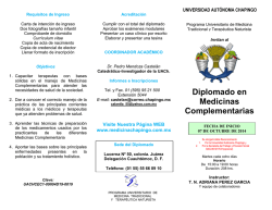 Diplomado en Medicinas Complementarias - Medicina Chapingo