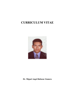 Curriculum Miguel Baltazar - Universidad Veracruzana