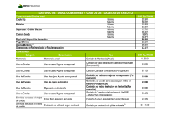 TARIFARIO DE TASAS, COMISIONES Y GASTOS - Banco Falabella