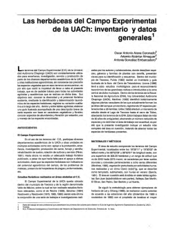 Las herbáceas del Campo Experimental de la UACh - Centros