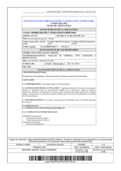 NORMALIZAZI&Oacute;N y LEGISLACI&Oacute;N ALIMENTARIA