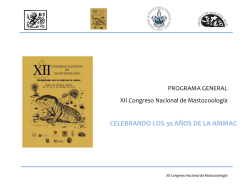 Programa General - Asociación Mexicana de Mastozoología