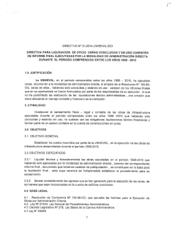 DIRECTIVA N° Di—20l4-UNHEVAL-DOI DIRECTIVA PARA