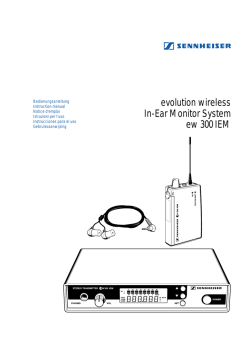 evolution wireless In-Ear Monitor System ew 300 IEM - Sennheiser