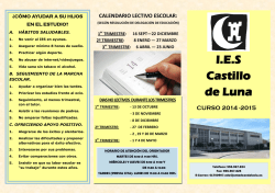IES Castillo de Luna CURSO 2014 -2015 CALENDARIO LECTIVO