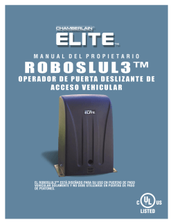 ROBOSLUL3™ - LiftMaster