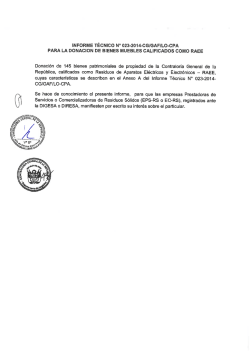 Informe Técnico N° 023 2014 CG/GAF/LO-CPA - Contraloría