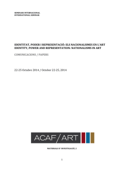 identitat, poder i representació: els nacionalismes en - ACAF/ART