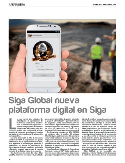 Siga Global nueva plataforma digital en Siga - SIGA Ingeniería y
