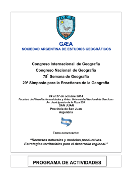 Programa 2007 - Sociedad Argentina de Estudios Geográficos