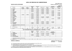 LISTA DE PRECIOS DE COMBUSTIBLES - Petroperú
