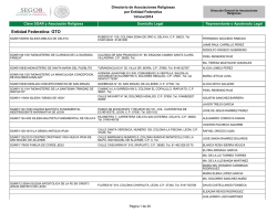 Directorio de Asociaciones Religiosas por Entidad Federativa