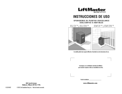 INSTRUCCIONES DE USO - LiftMaster