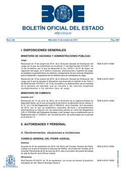 Sumario del BOE núm 250 de Miércoles 15 de octubre de - BOE.es