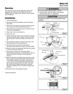 Overview Installation Motor Kit - LiftMaster