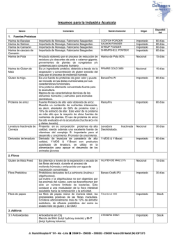 Insumos para la Industria Acuícola
