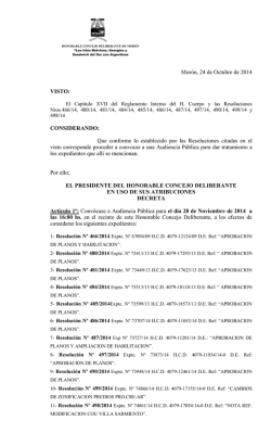 Decreto - Honorable Concejo Deliberante de Mor&oacute;n