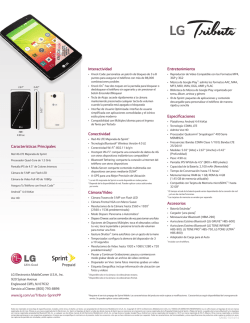 Características Principales Interactividad - LG Electronics