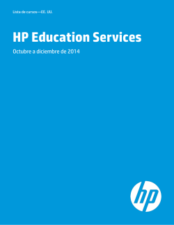 HP Education Services - Hewlett Packard