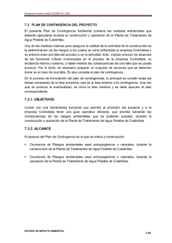 7.3.1. OBJETIVOS 7.3.2. ALCANCE - Etapa