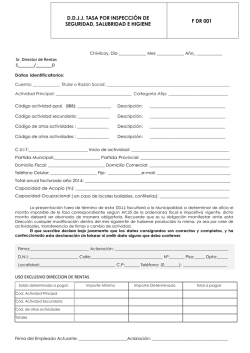 Declaración Jurada de Seguridad e Higiene - Municipalidad de