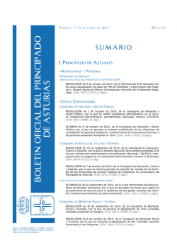 Sumario - Boletín Oficial del Principado de Asturias - Gobierno del