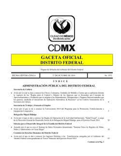 GACETA OFICIAL - Consejería Jurídica y Servicios Legales del DF