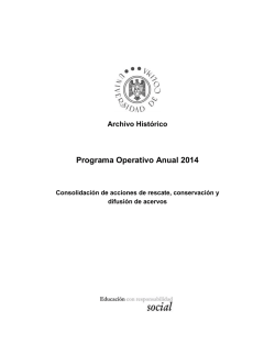 Programa Operativo Anual 2014 - Coordinación General de