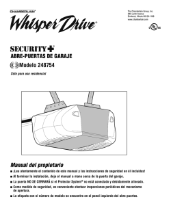 ABRE-PUERTAS DE GARAJE Modelo 248754 Manual - LiftMaster