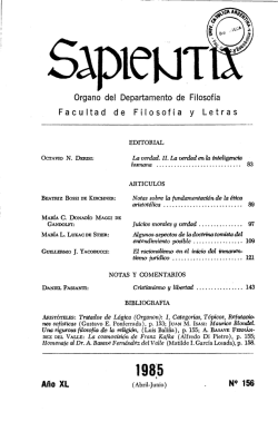 Sapientia, año XL, Nº 156, 1985 - Biblioteca Digital