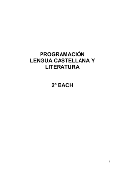 programación lengua castellana y literatura 2º bach - Consellería de