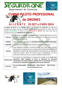 CURSO PILOTO PROFESIONAL de DRONES - Segurdrone