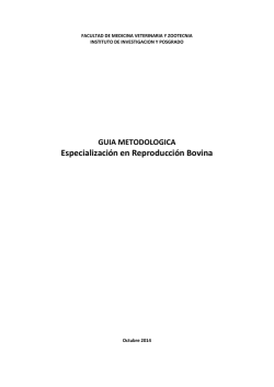 Especialización en Reproducción Bovina - Universidad Central del